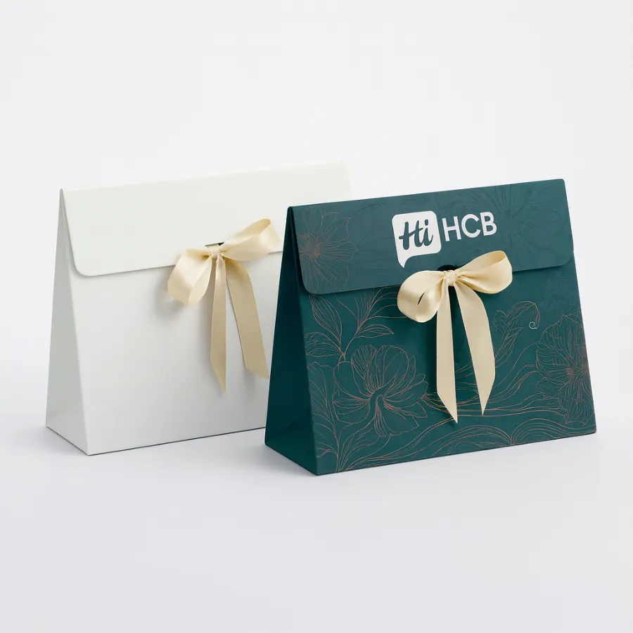 Scarf gift boxes with ribbon closure- class=