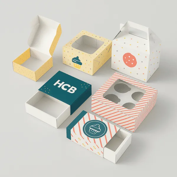 Custom bakery packaging box with window perfect for showcasing cakes pastries and fresh baked treats