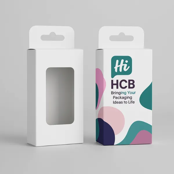 Plain and custom printed bottle carrier boxes with four windows- designed for holding glass bottles securely with a colorful pattern- class=