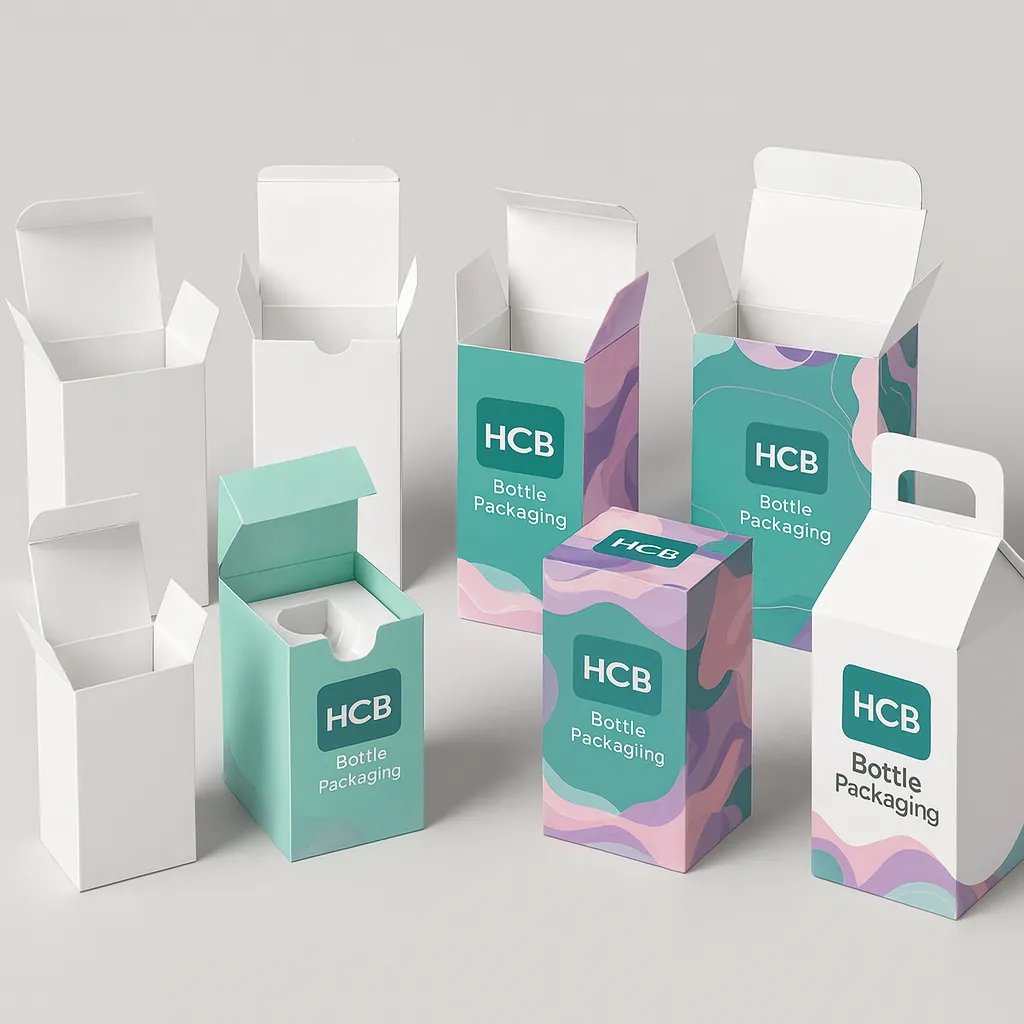 Eco-friendly cardboard bottle packaging for retail and shipping