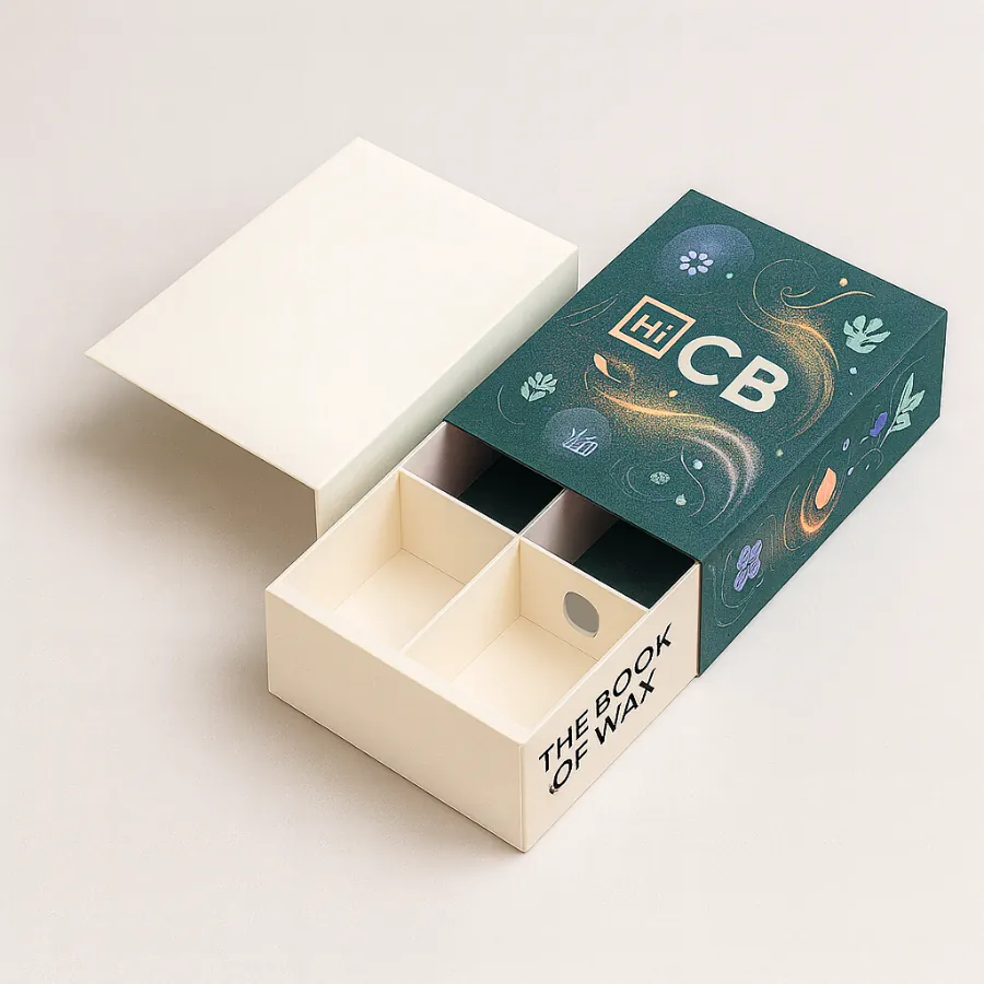 Wax melt packaging (drawer style) with dividers--Drawer Wax Melt Boxes