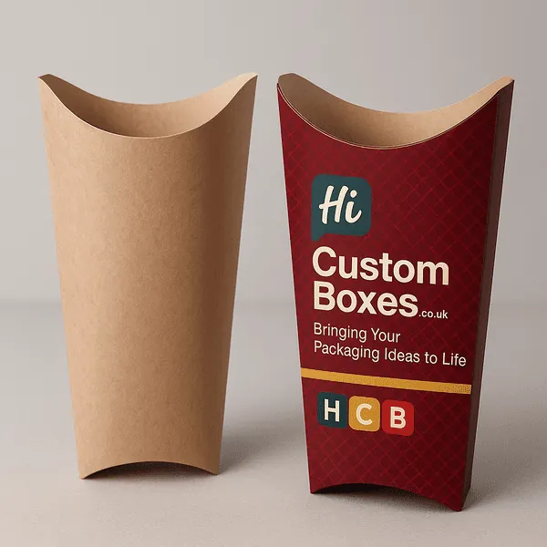 Hi Custom Boxes branded and plain kraft tuck top boxes ideal for food gifts and takeaway packaging