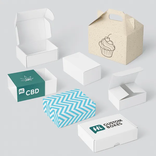 Custom packaging template showing diecut box layout ideal for visualising structural design and accurate print placement