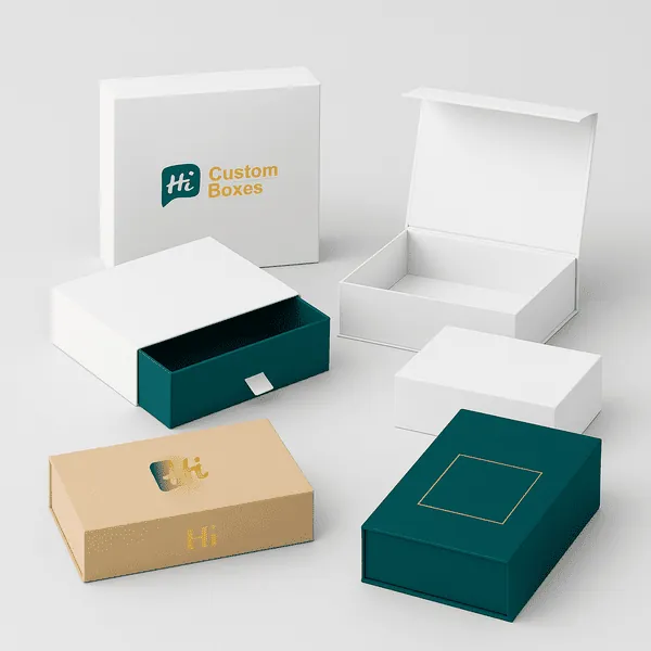 Luxury rigid packaging box with premium finish perfect for high end gifts electronics and retail presentation