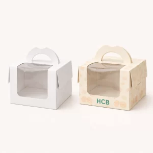 Two square two-piece rigid boxes, one minimalist white and one featuring pharmaceutical-style teal branding.