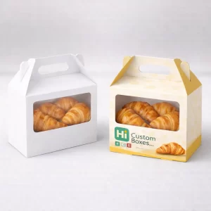 Luxury bespoke croissant boxes tailored with unique shapes and premium finishes for high-end confectionery brands.
