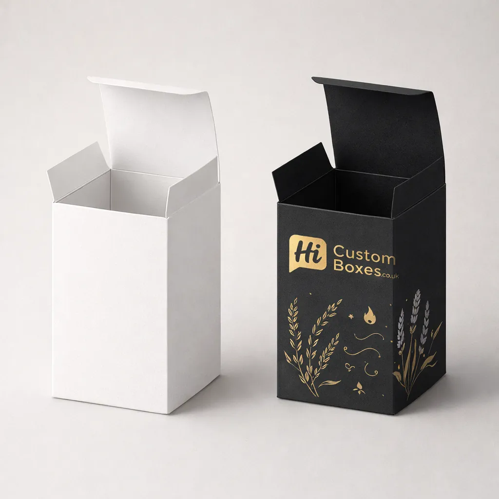 Foil Stamped Candle Boxes