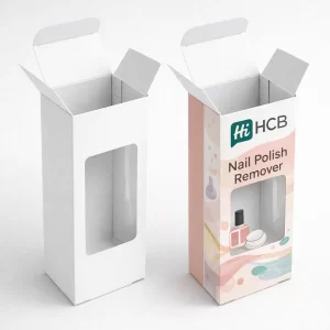 Two open tall boxes with rectangular windows- displayed in plain white and decorated pink styles
