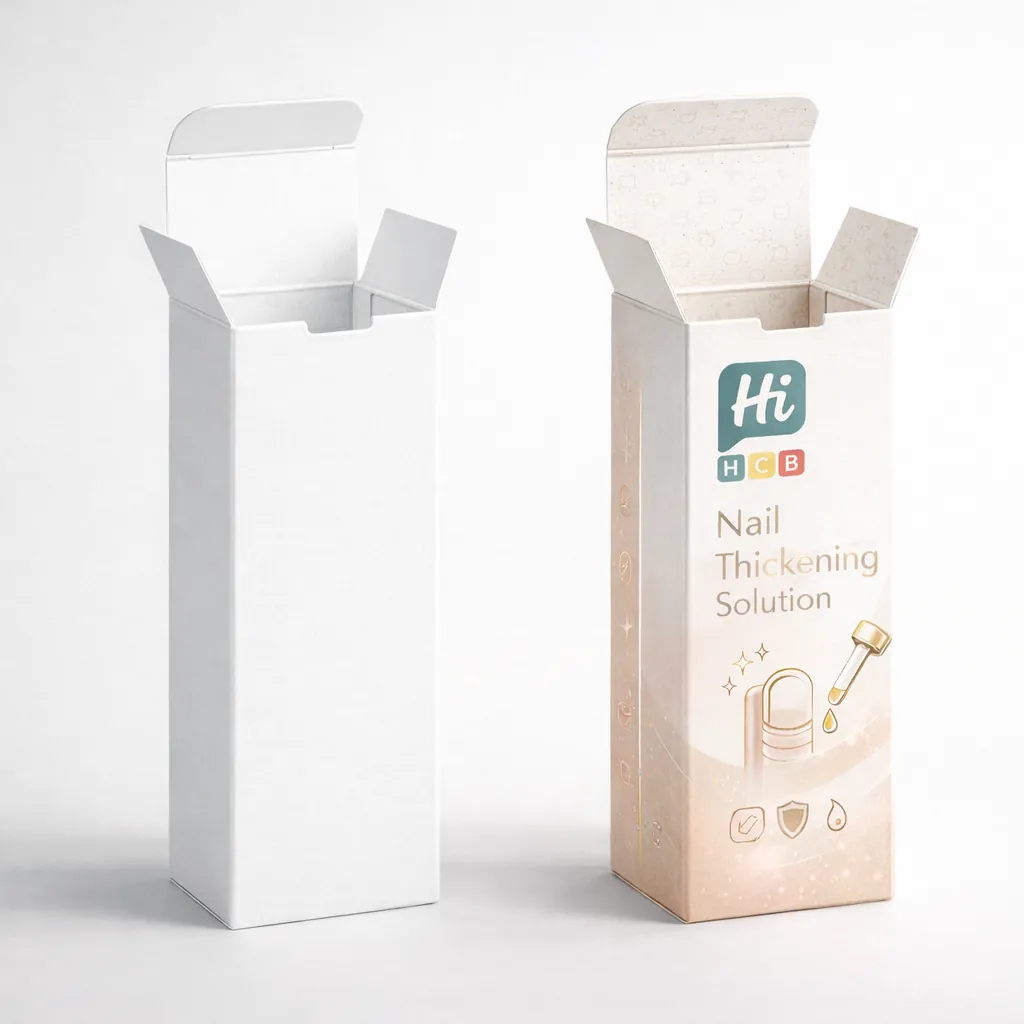Luxury Nail Thickening Solution Boxes with custom logo and finish