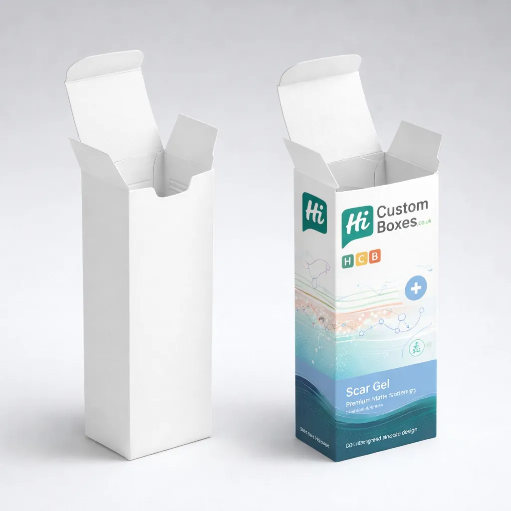 Custom printed scar gel boxes