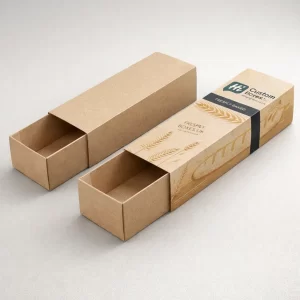 Premium tray and sleeve baguette packaging with a drawer-style slide and high-quality "Freshly Baked" printing.
