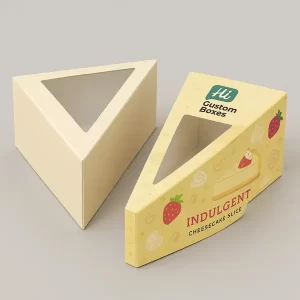 Cheesecake slice boxes with window.