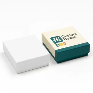 White and branded retail tuck-end boxes with a clear window for a set of six handkerchiefs.