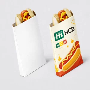 Bespoke hot dog sleeves with premium printing for restaurants and food brands