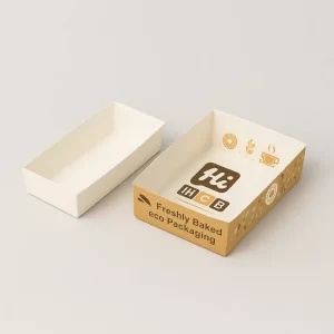 Brown kraft food trays for sustainable takeaway and retail food packaging