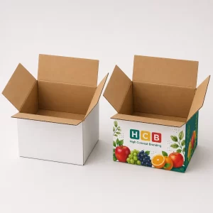Corrugated fruit carton packaging for protecting fruits during shipping and handling