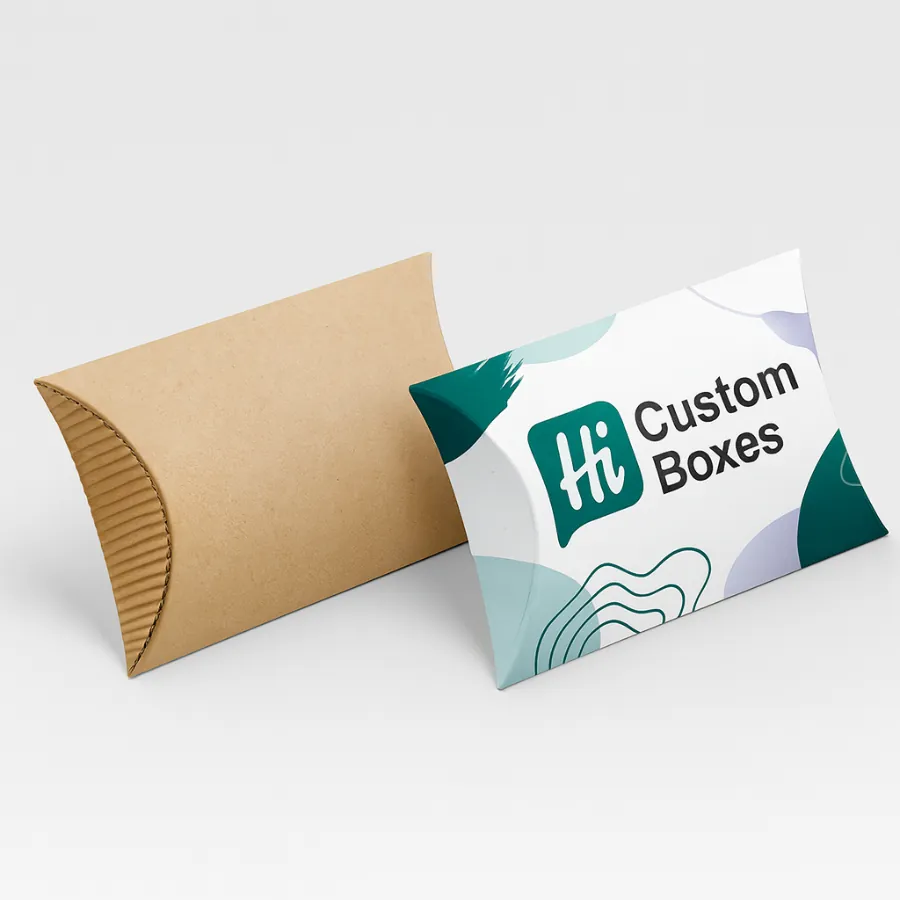 Custom corrugated pillow boxes for durable product and gift packaging