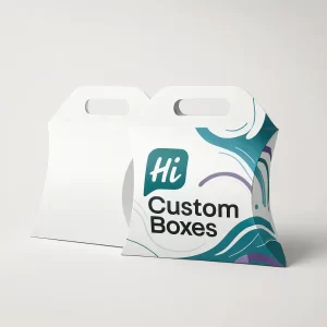 Custom corrugated pillow boxes with logo for branded retail packaging