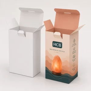 Custom salt lamp boxes with logo for branded retail and gift packaging