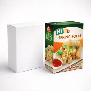 Custom spring roll boxes with logo for takeaway and restaurant packaging