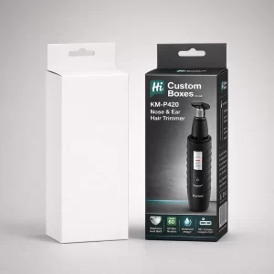 Sturdy brown corrugated mailer box paired with a branded retail box for an electric shaver.
