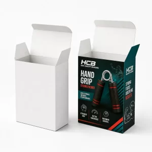 Custom fitness equipment packaging with logo for branded sports products