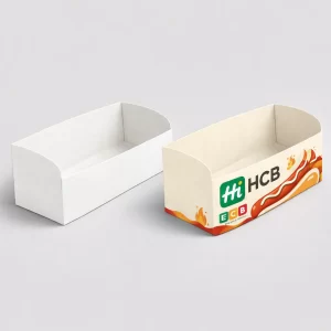 Printed hot dog sleeves for secure serving and attractive food presentation