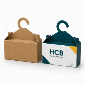 Custom kraft retail hanger boxes for supermarkets, stores, and retail displays