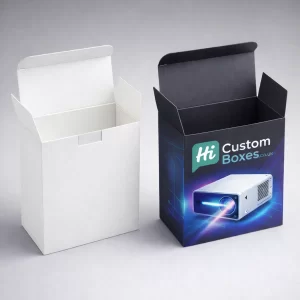 Custom mini projector packaging boxes with branded designs for product protection