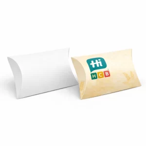 Ergonomic pillow-shaped cardboard packaging for hot tortilla wraps- featuring easy-open tabs and a sleek finish
