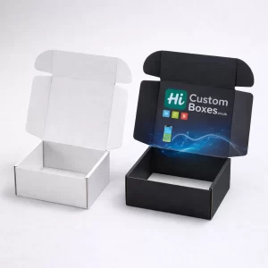 Custom power bank packaging with printed designs for branded electronics products