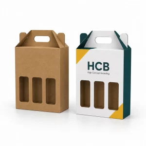 Printed kraft hanger boxes with logo for enhanced brand visibility