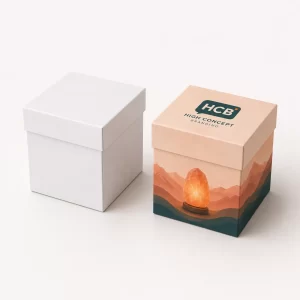 Custom salt lamp gift boxes with logo for premium gifting and branded packaging