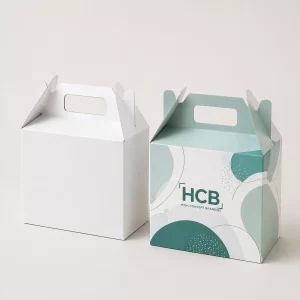 Sample kit boxes with handle for convenient carrying and product display