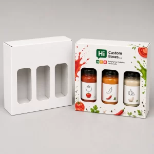 Custom sauce boxes for bottles, jars, and retail food packaging
