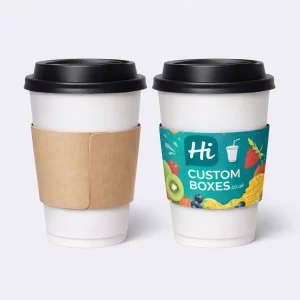 Paper smoothie cup sleeves for eco-friendly drink packaging and insulation