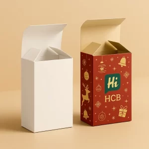 Custom Christmas boxes with festive designs for retail and gift packaging