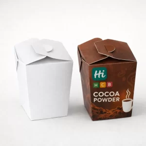 Wholesale cocoa powder boxes with custom printing for food brands