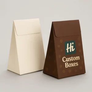 Custom coffee bags or pouches- premium brown and cream paperboard packaging