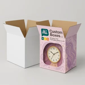 Custom corrugated wall clock boxes for secure shipping and product protection