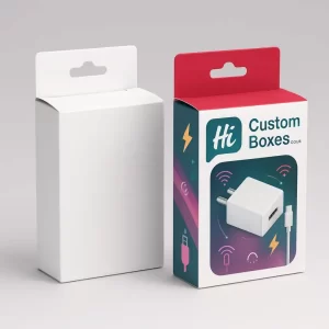 Custom charger boxes with logo for branded mobile charger packaging