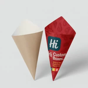 Custom cone sleeves with logo for ice cream brands and food businesses