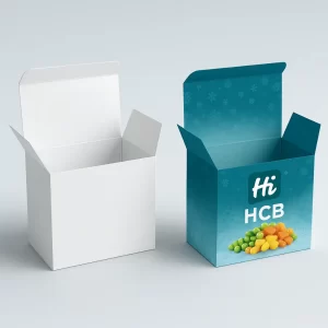 Two square- open straight tuck end boxes for frozen vegetable packaging