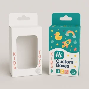 Custom toy boxes with logo for branded toy packaging and retail display