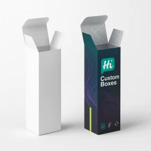 Two open- tall- straight tuck end boxes for custom vape pen product packaging