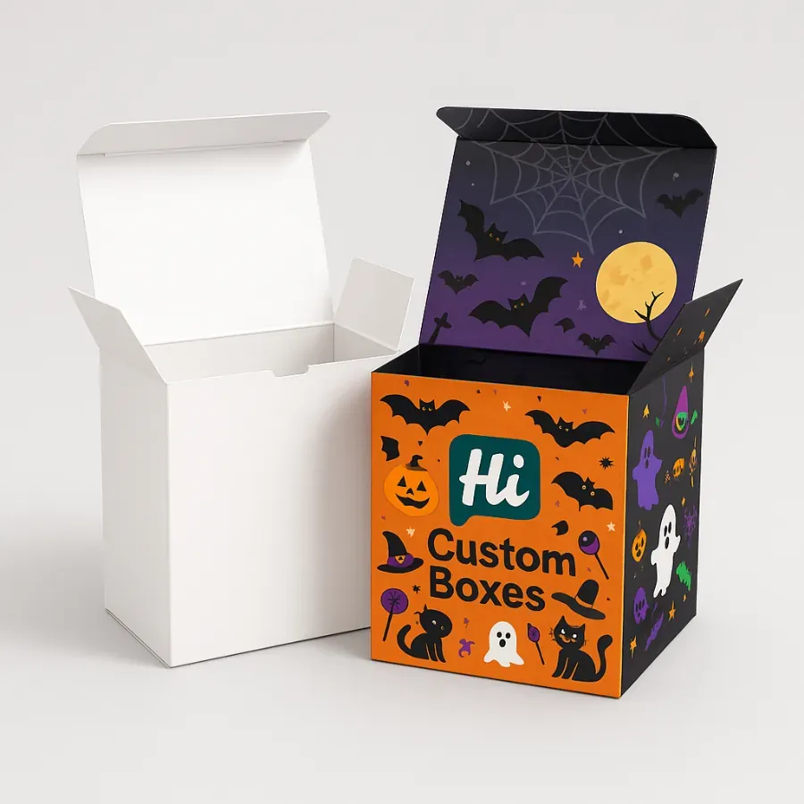 Custom Halloween boxes with themed printing for seasonal packaging