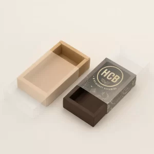 Custom kraft boxes with clear lid for premium retail and food packaging