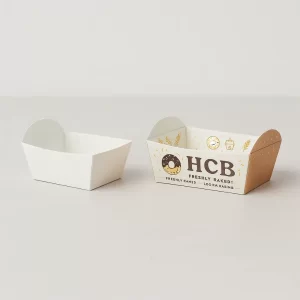 Custom kraft food tray for serving burgers, fries, snacks, and street food