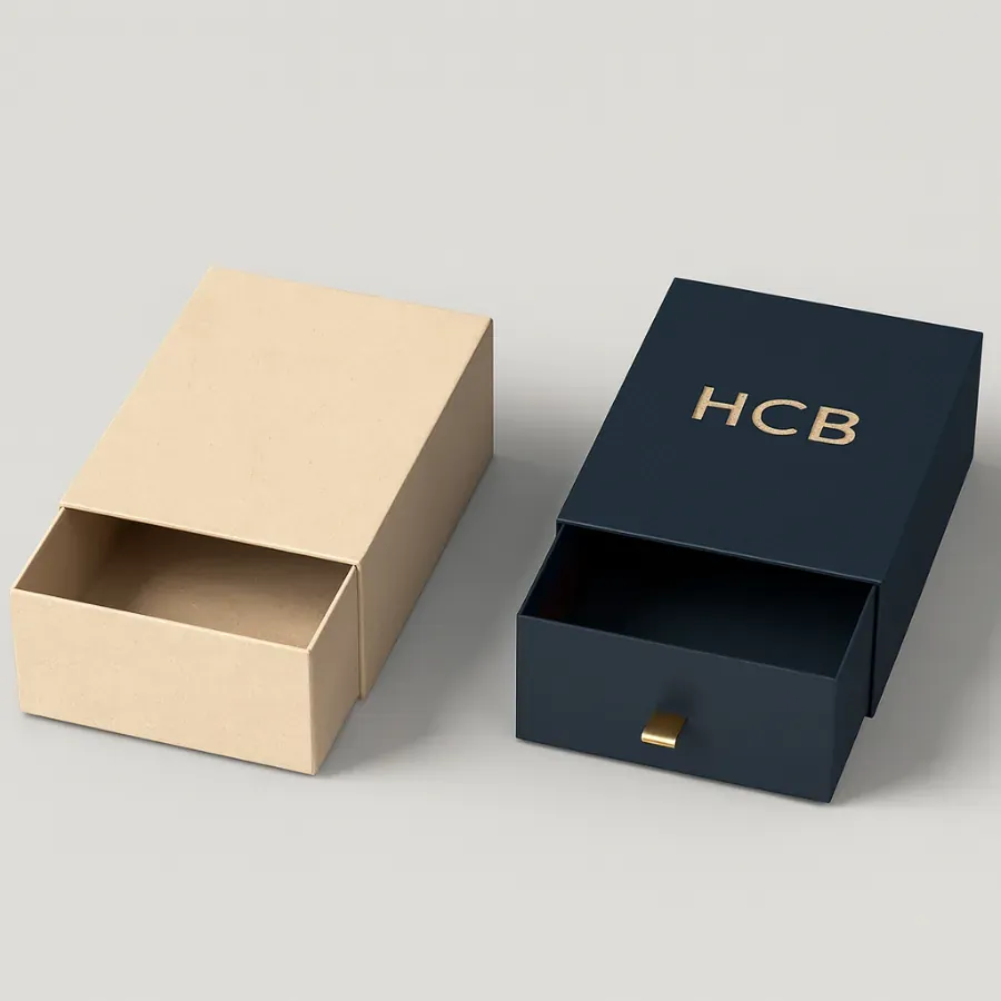 Custom rigid drawer box for luxury retail and gift packaging