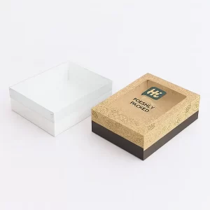 Wholesale custom kraft boxes with clear lid for bulk packaging orders